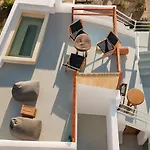 Santorini Rooftop Hot Tub With Panoramic Views Villa *