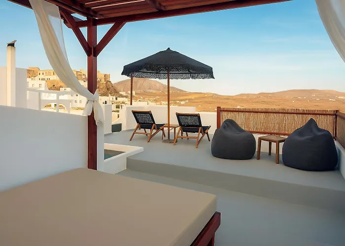 Santorini Rooftop Hot Tub With Panoramic Views Villa