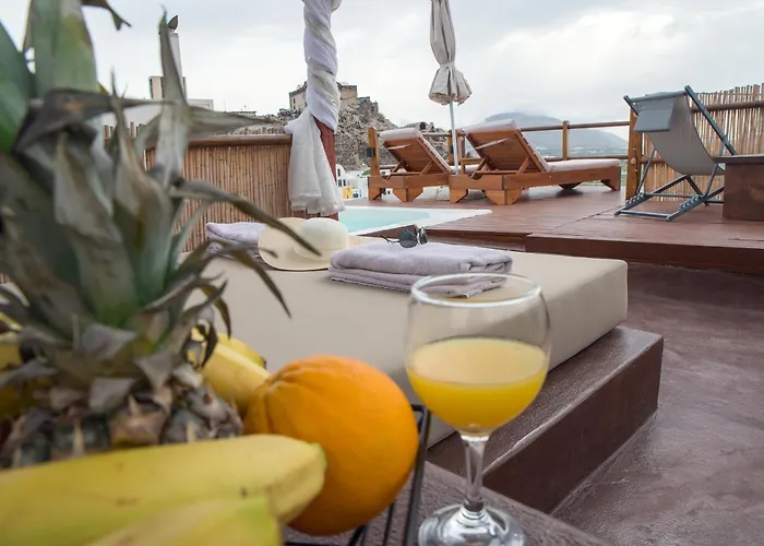 Santorini Rooftop Hot Tub With Panoramic Views