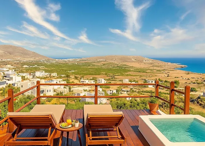 Santorini Rooftop Hot Tub With Panoramic Views 别墅 Akrotírion
