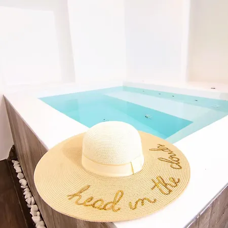 Santorini Rooftop Hot Tub With Panoramic Views