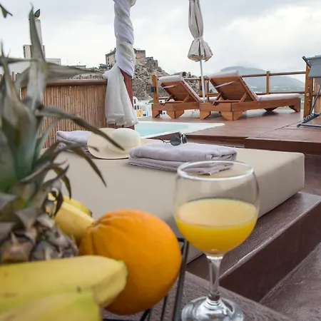 Santorini Rooftop Hot Tub With Panoramic Views